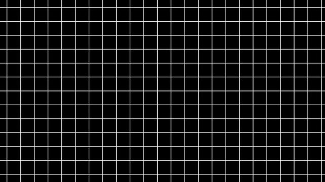 Animated gradient black background with grid moving wards. Horizontal Grid background video, dark color grid ,4K loopable footage