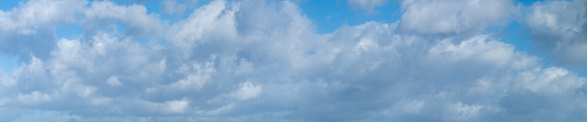  Blue Sky With Scattered White Clouds Panorama