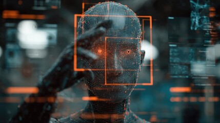 AI defense system scanning for threats