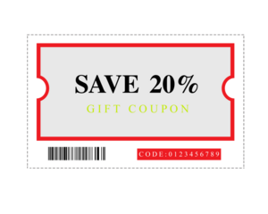 Stylish 20% discount coupon with a green and beige theme, ideal for sales, promotions, retail offers, and marketing campaigns. Perfect for commercial, e-commerce, 
