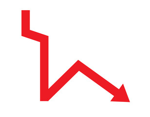 3D business financial graph featuring a red arrow symbol illustrating market data trends, stock profit growth, and sales progress on a professional success chart