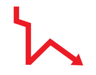3D business financial graph featuring a red arrow symbol illustrating market data trends, stock profit growth, and sales progress on a professional success chart