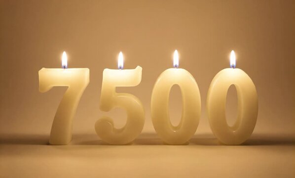 three white candles number lit placed surface symbolizing celebration birthday candles arran