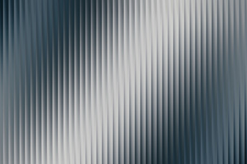 Abstract background of vertical corrugated glass or plastic texture with blue silver and white gradient lighting effect