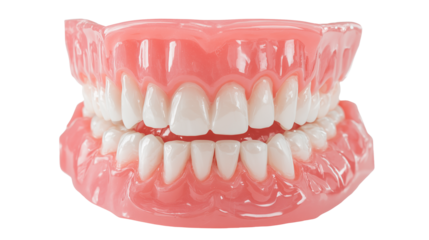 Model of human teeth and gums for educational and demonstration purposes in a classroom or dental office setting