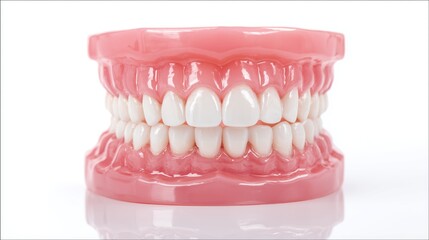 Obraz premium Model of human teeth and gums used for educational purposes in dental settings