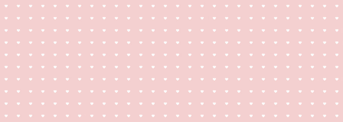 Design vibrant notebook or planner. Colorful vector page. Seamless pattern for bullet journal with fun grid. White hearts on pink background.