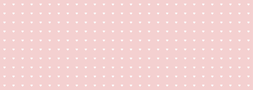 Design vibrant notebook or planner. Colorful vector page. Seamless pattern for bullet journal with fun grid. White hearts on pink background.