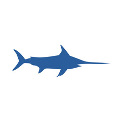 Fototapeta premium Ocean blue swordfish. Vector illustration.