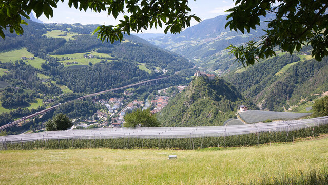 View of Chiusa in South Tyrol, Italy