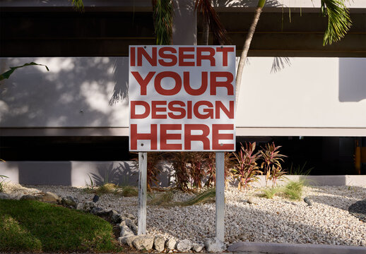 Mockup of Pylon sign in St. Petersburg, Pinellas County, Florida, United States.