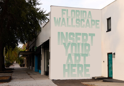 Wallscape mockup in St. Petersburg, Pinellas County, Florida, United States.