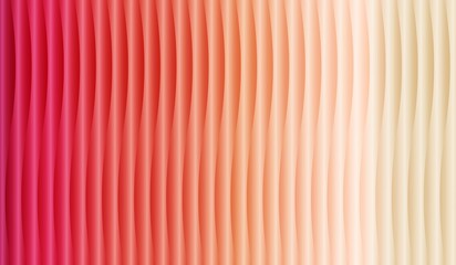 Obraz premium Abstract wavy gradient background with smooth vertical curves in red pink orange and beige tones, modern flowing striped pattern for web design, banners, presentations, wallpapers and digital use.