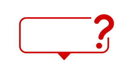 Speech bubble frame with question mark, asking and admiration signs, query FAQ