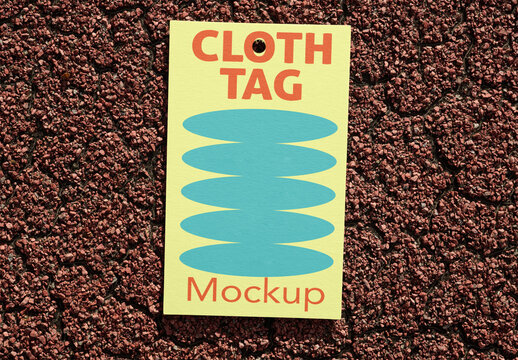 Mockup of Cloth Hang Tag 
