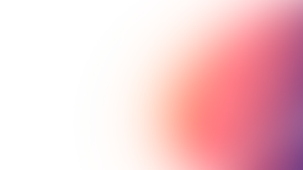 Modern dark purple abstract background featuring a soft, vibrant coral pink and orange glowing gradient light effect, perfect for digital displays.