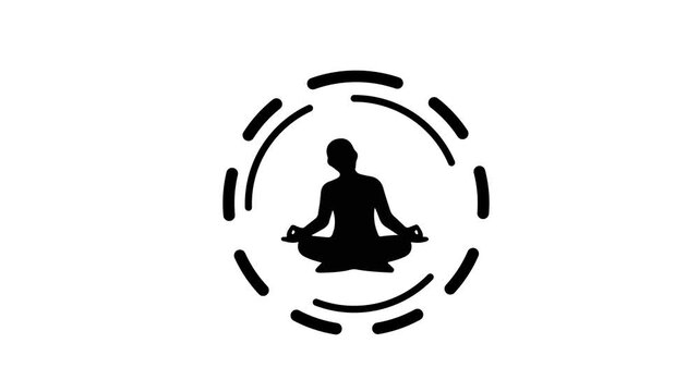 Icon motion video with style yoga healthy life suitable to your brand, display, health, chill, culture, strong, sport, marketing, business, and more