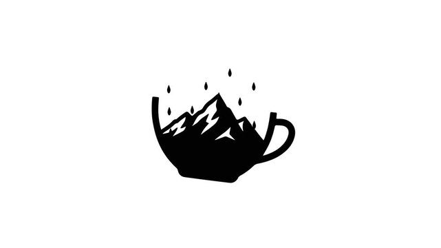 Icon motion video with glass rain style suitable to your brand, animation, advertisement, bar, cafe, coffee, business, marketing, and more