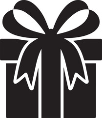 gift box icon silhouette