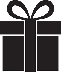 gift box icon silhouette