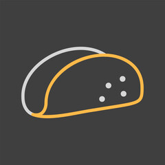 Classic Taco Shell Fast Food Icon