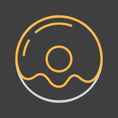 Classic Glazed Donut Pastry Icon