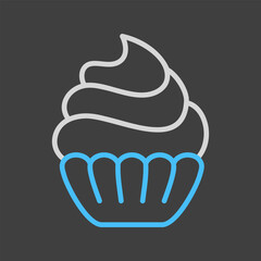 Delicious Cupcake with Cream Topping