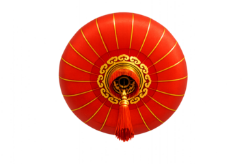 chinese new year decorations. Chinese lantern with tassel isolated. Lunar New Year traditions. Asian festive projects. Holiday visuals.
