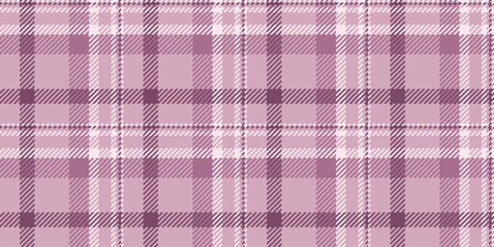 Smooth background textile vector, guy fabric plaid pattern. Kitchen seamless tartan check texture in pink and light colors.