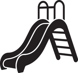Slide icon silhouette