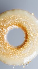 Obraz premium blue field with salted caramel ring and empty center