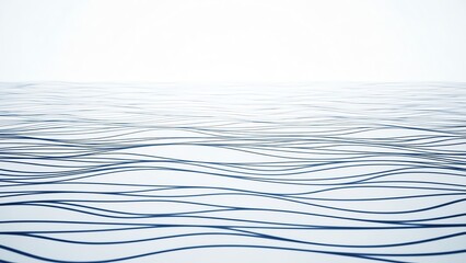 Blue lines flowing across white background