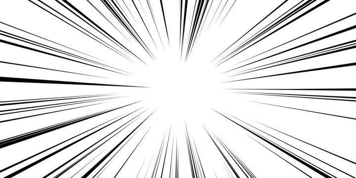 Comic line cartoon with effect speed manga for radial graphic action. Motion bomb explosion with burst strip superhero for element force attention. Shock perspective comic with anime effect book.