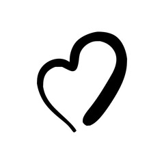 Obraz premium A Hand-Drawn Heart Symbol, Simple and Elegant, Perfect for Love and Valentine's Day Designs