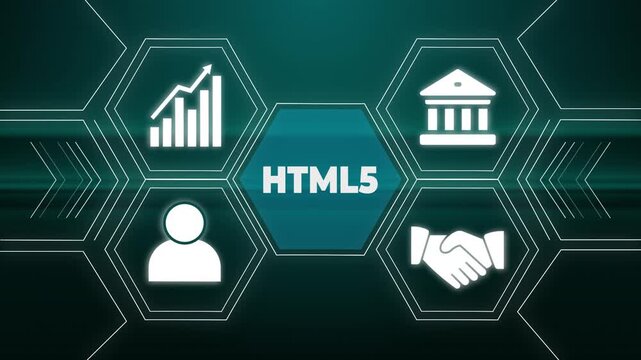 The concept of business, technology, the Internet and the network. HTML5