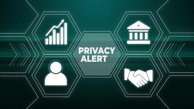 Technology, Internet, business and network concept. Privacy alert