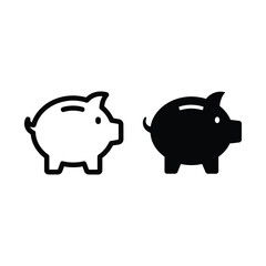 Fototapeta premium Two Piggy Banks Side by Side