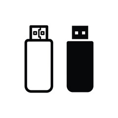 Fototapeta premium Black and White USB Flash Drives