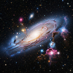 space scene with space