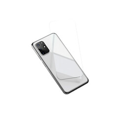 A smartphone with a screen protector on transparent background