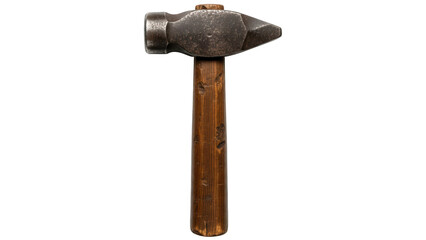 Vintage blacksmith forging hammer with wooden shaft on transparent background png (लोहार का हथौड़ा)