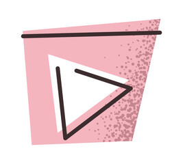 Multimedia play symbol blogging element