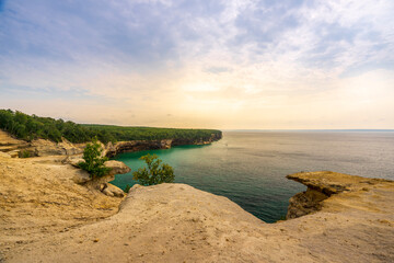 Cliffs of the upper peninsula on Lake Michigan