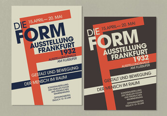 Bauhaus Style Exhibition Poster Layout