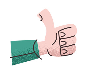 Thumbsup like blogging hand gesture