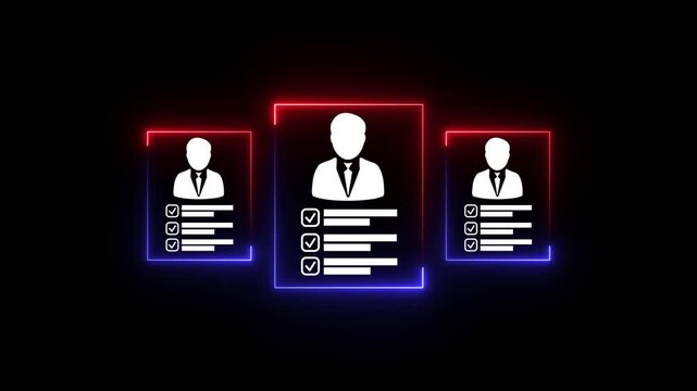 Human resources manager using stylus choose the right candidate recruitment process, Hiring,Team building strategy, Corporate recruitment process with Job Applications, AI, Human Resources - Digital