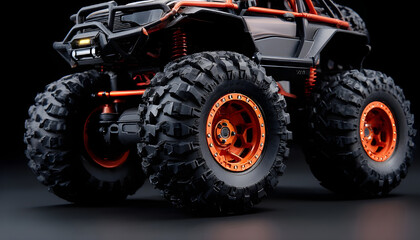 Offroad tires and wheels of rc model suv car