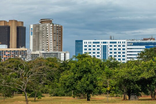 Brazil, Bras&iacute;lia-DF, January 18, 2026. OAB, Brazilian Bar Association in Bras&iacute;lia DF. In the background, the Central Bank, Caixa Econ&ocirc;mica Federal , and other federal government buildings.