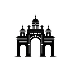 Obraz premium Gateway of india iconic monument silhouette