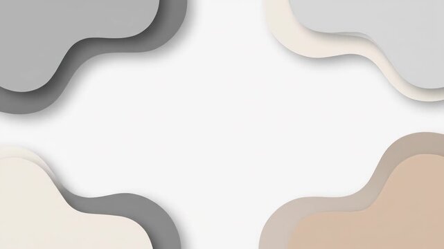 Smooth gray and beige waves layered elegantly around a white central s